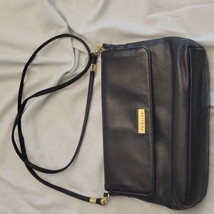 New York Perlina Black leather bag